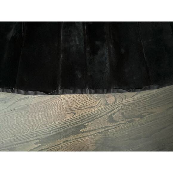 Vintage Abito Penny Lane Boho Coat Black Suede Calf Hair Trim Sz L -Fits M $810 - Picture 14 of 16